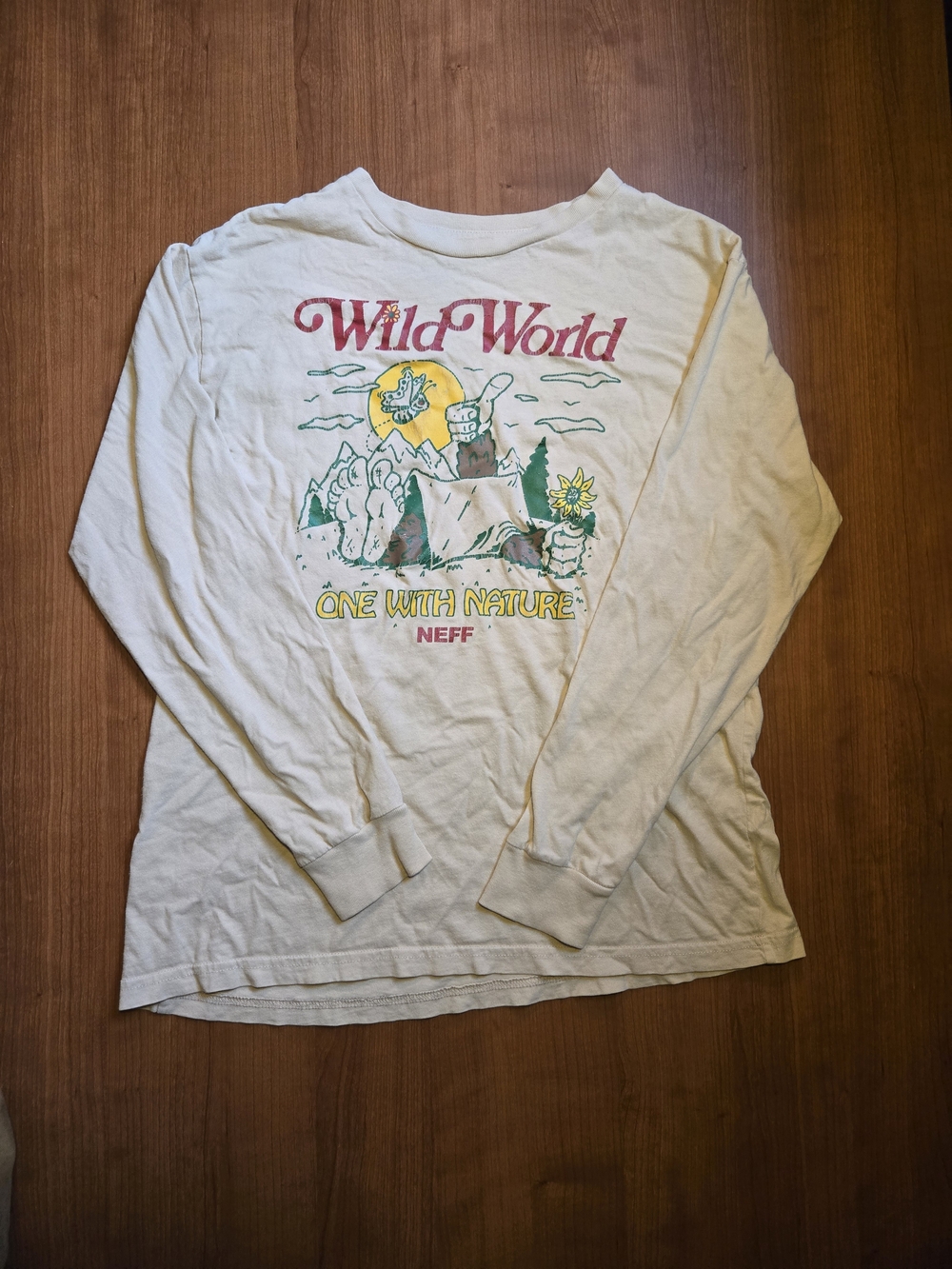 Neff Wild World One With Nature Long Sleeve Shirt - Cream